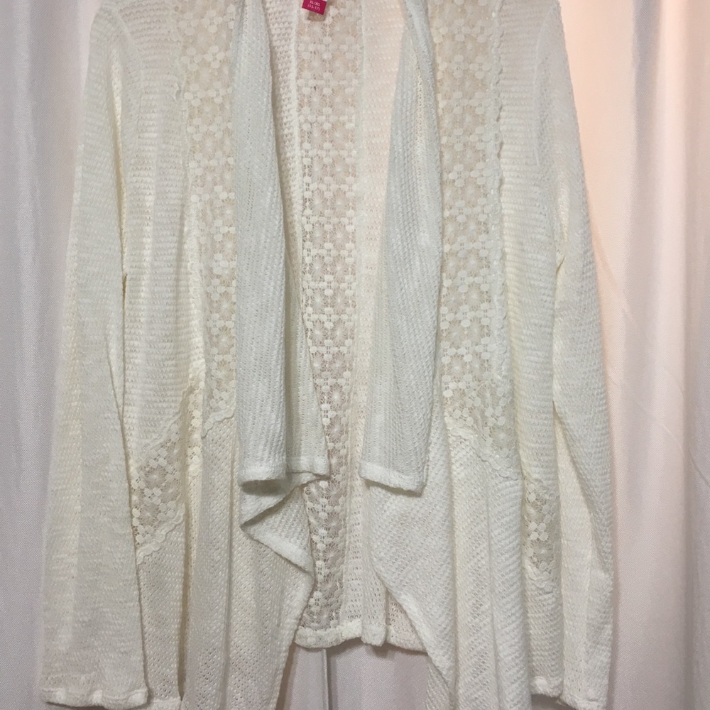 White cardigan